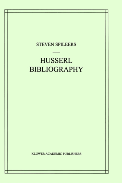 Edmund Husserl Bibliography, Hardback Book