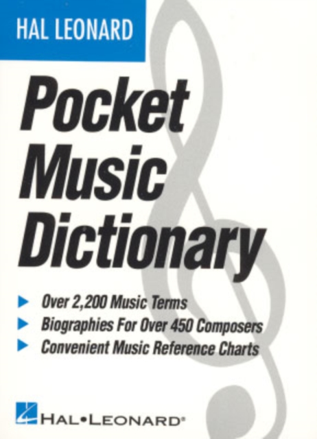The Hal Leonard Pocket Music Dictionary, Book Book