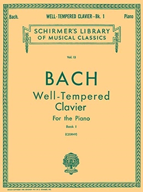 Well Tempered Clavier - Book 1, Book Book