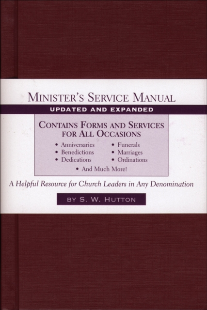 Minister`s Service Manual, Hardback Book