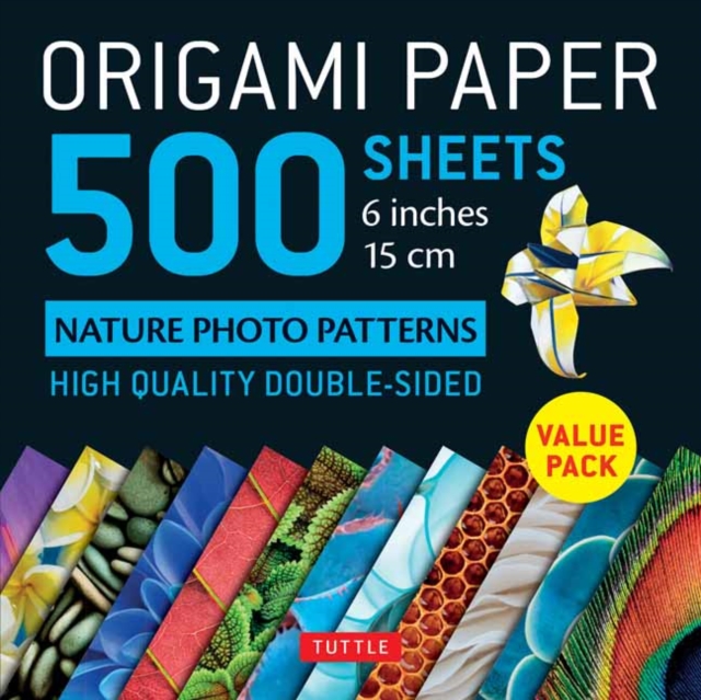 Origami Paper 500 sheets Nature Photo Patterns 6" (15 cm) : Tuttle Origami Paper: Double-Sided Origami Sheets Printed with 12 Different Designs (Instructions for 6 Projects Included), Notebook / blank book Book