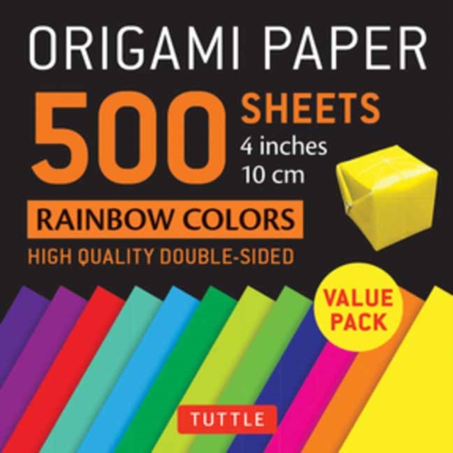 Origami Paper 500 sheets Rainbow Colors 4" (10 cm) : Tuttle Origami Paper: Double-Sided Origami Sheets Printed with 12 Different Color Combinations, Notebook / blank book Book