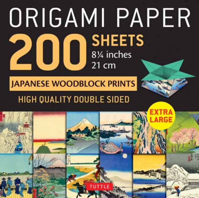 Origami Paper 200 sheets Japanese Woodblock Prints 8 1/4" : Extra Large Tuttle Origami Paper: Double Sided Origami Sheets Printed with 12 Different Prints (Instructions for 6 Projects Included), Notebook / blank book Book
