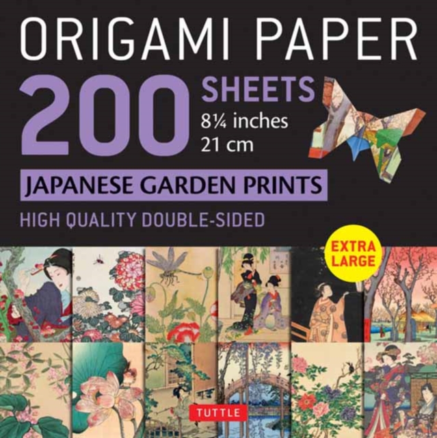 Origami Paper 200 sheets Japanese Garden Prints 8 1/4" 21cm : Double Sided Origami Sheets With 12 Different Prints (Instructions for 6 Projects Included), Notebook / blank book Book