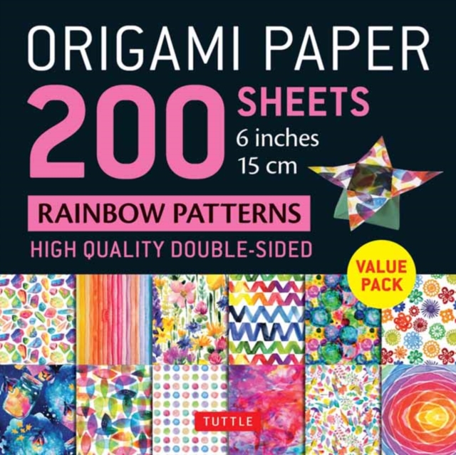 Origami Paper 200 sheets Rainbow Patterns 6" (15 cm), Notebook / blank book Book