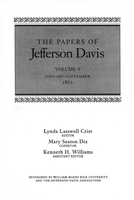 The Papers of Jefferson Davis : January-September 1863, EPUB eBook