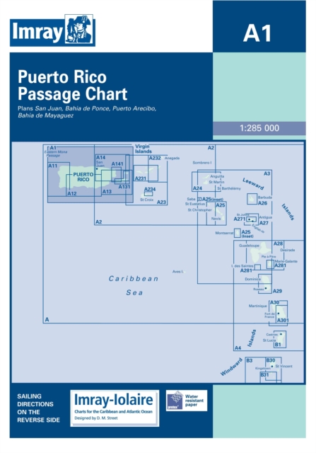 Imray Iolaire Chart A1 : Puerto Rico Passage Chart, Sheet map Book