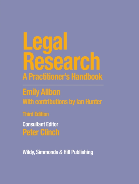 Legal Research: A Practitioner's Handbook, Hardback Book