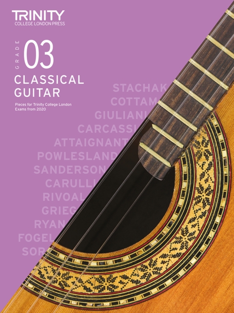 Trinity College London Classical Guitar Exam Pieces 2020-2023: Grade 3, Sheet music Book
