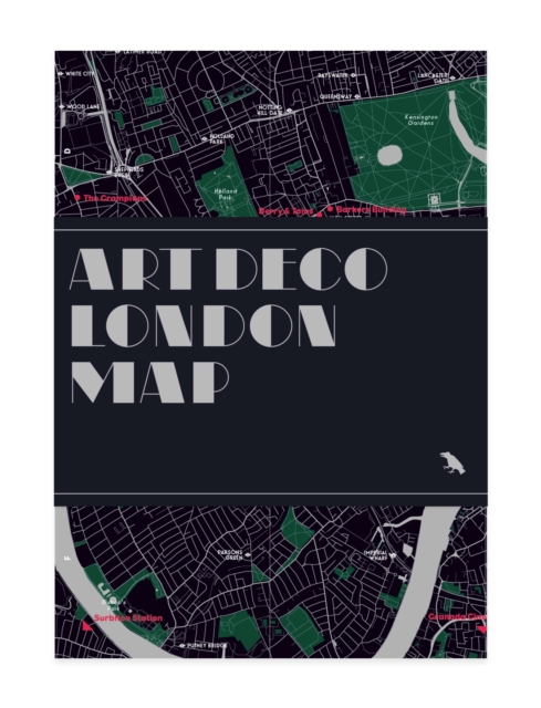 Art Deco London Map, Sheet map, folded Book