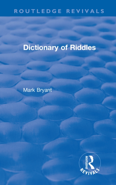Dictionary of Riddles, PDF eBook