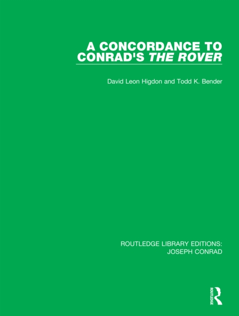 A Concordance to Conrad's The Rover, PDF eBook