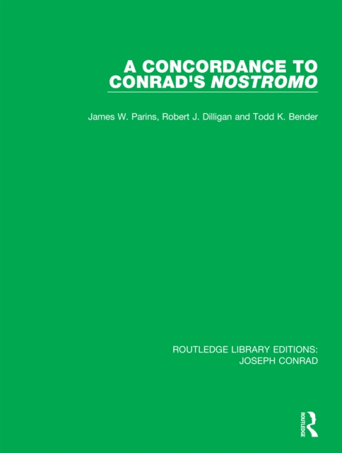 A Concordance to Conrad's Nostromo, PDF eBook