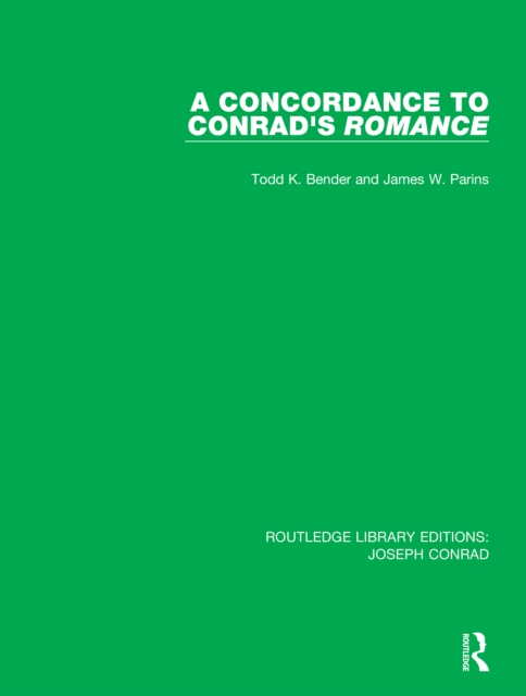 A Concordance to Conrad's Romance, PDF eBook