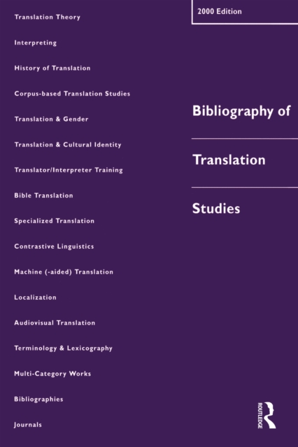 Bibliography of Translation Studies: 2000, PDF eBook