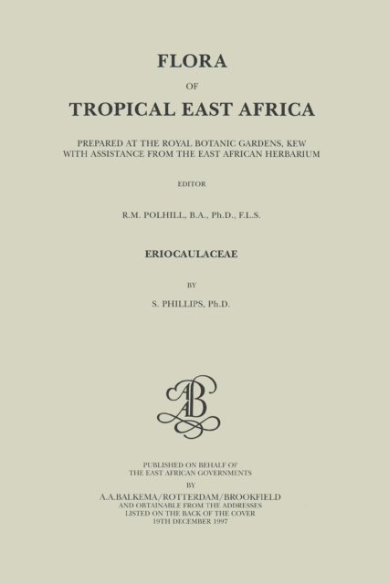 Flora of Tropical East Africa - Eriocaulaceae (1997), PDF eBook