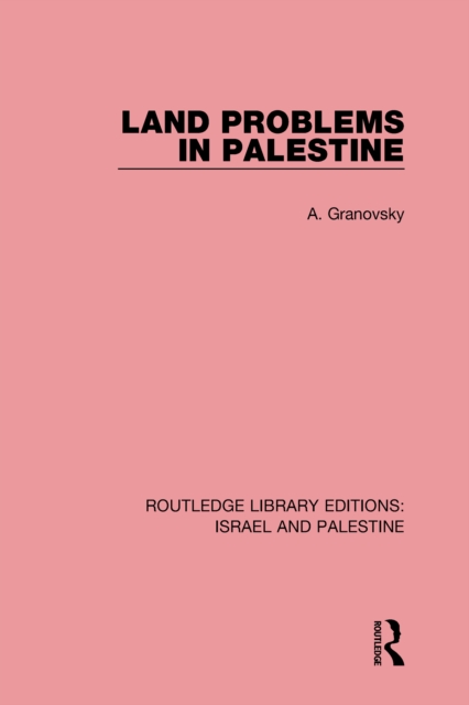 Land Problems in Palestine, EPUB eBook