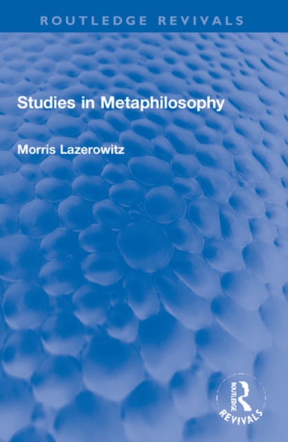 Studies in Metaphilosophy, EPUB eBook