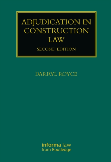 Adjudication in Construction Law, EPUB eBook