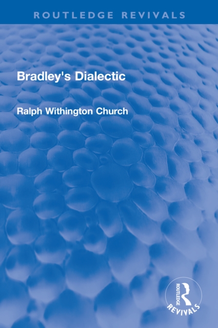 Bradley's Dialectic, PDF eBook