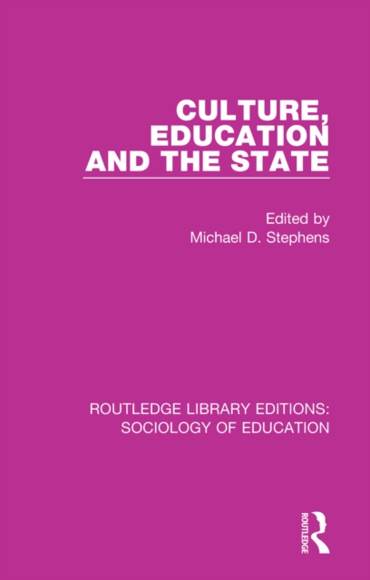 Culture, Education and the State, PDF eBook