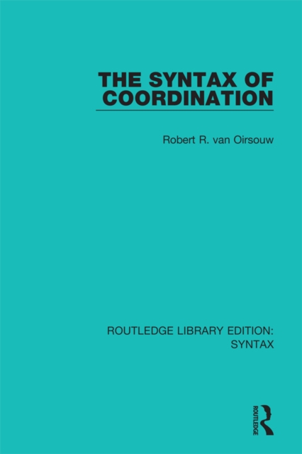 The Syntax of Coordination, EPUB eBook