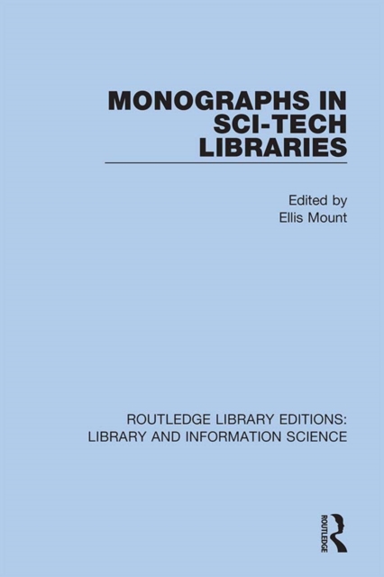 Monographs in Sci-Tech Libraries, PDF eBook