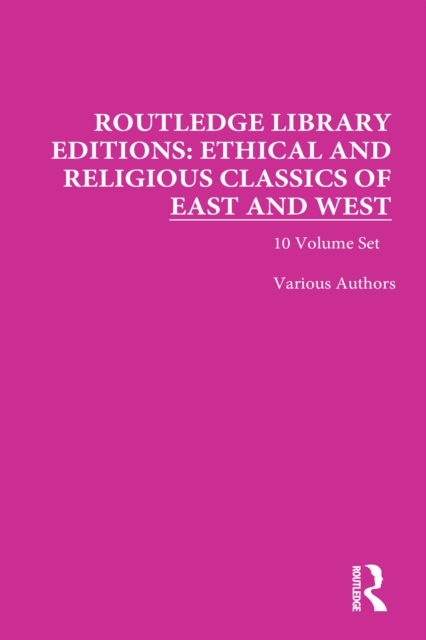 Ethical and Religious Classics of East and West, PDF eBook