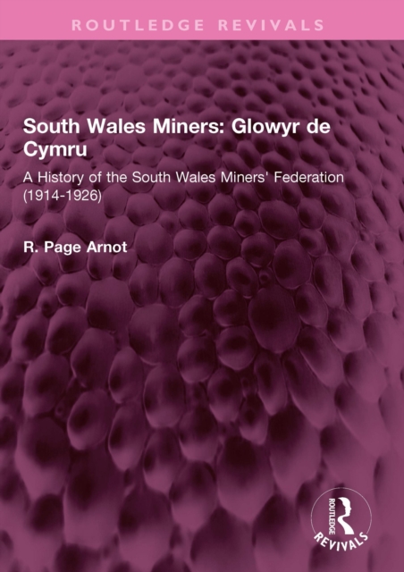 South Wales Miners: Glowyr de Cymru : A History of the South Wales Miners' Federation (1914-1926), PDF eBook