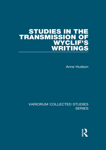 Studies in the Transmission of Wyclif's Writings, EPUB eBook