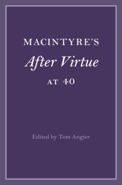 MacIntyre's After Virtue at 40, PDF eBook