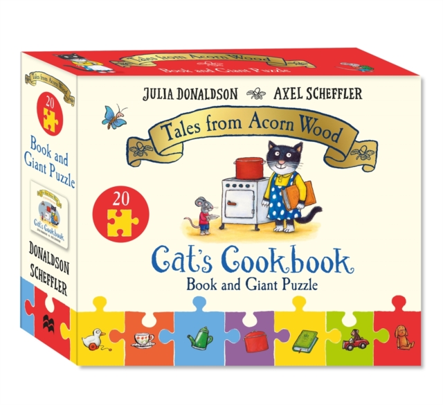 Cat's Cookbook Book and Giant Puzzle Gift Set, Multiple-component retail product Book