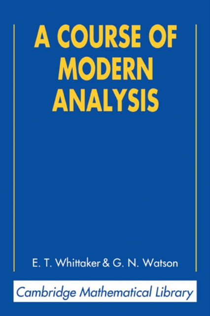 Course of Modern Analysis, PDF eBook