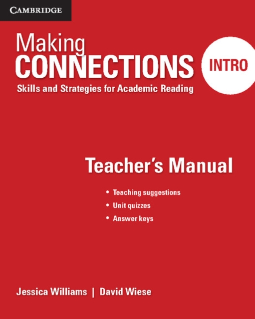 Making Connections Intro Teacher's Manual : Skills and Strategies for Academic Reading, Paperback / softback Book