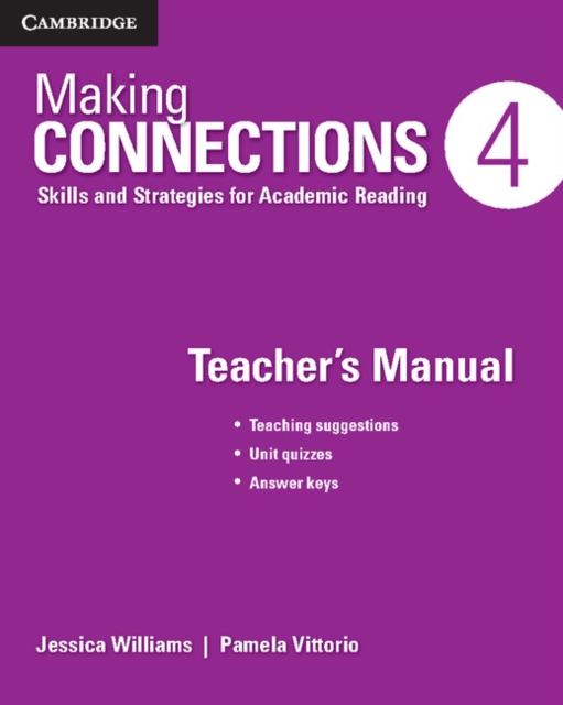 Making Connections Level 4 Teacher's Manual : Skills and Strategies for Academic Reading, Paperback / softback Book
