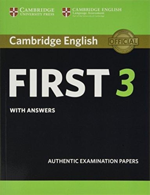 Cambridge English First 3 Student's Book with Answers, Paperback / softback Book