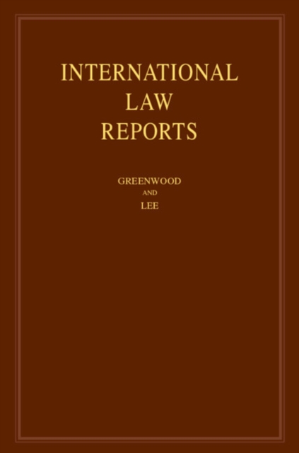 International Law Reports: Volume 191, Hardback Book