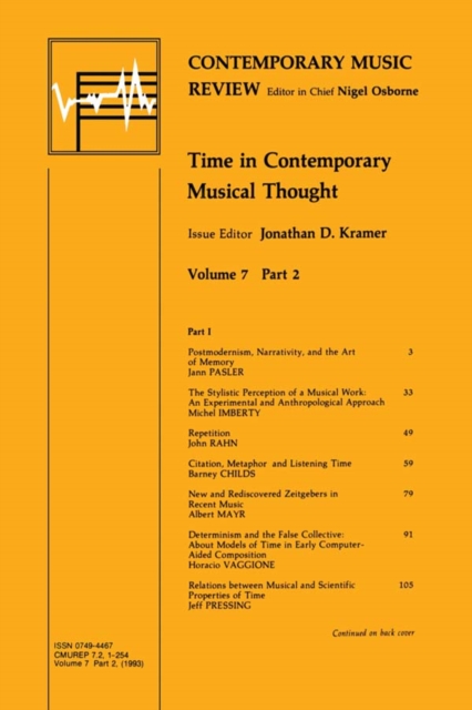 Time in Contemporary Musical Thought, PDF eBook