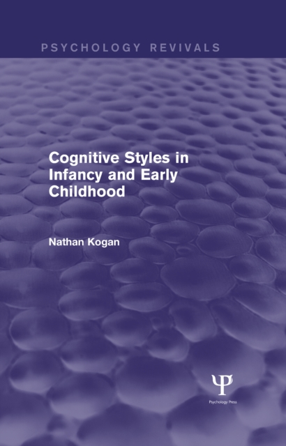 Cognitive Styles in Infancy and Early Childhood, EPUB eBook