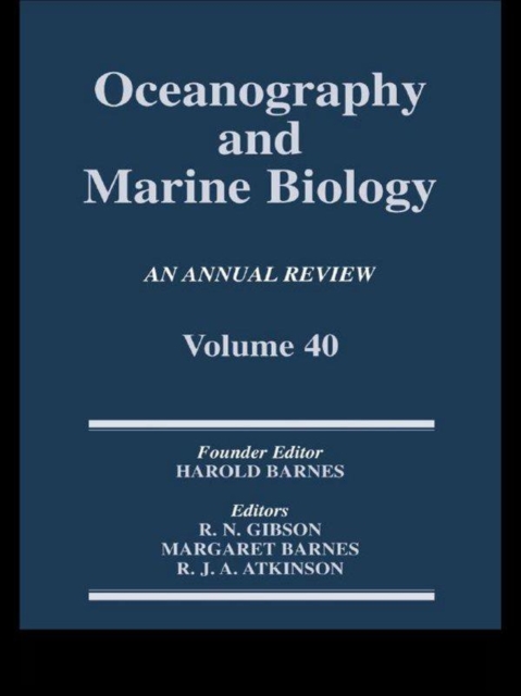 Oceanography and Marine Biology, An Annual Review, Volume 40 : An Annual Review: Volume 40, PDF eBook