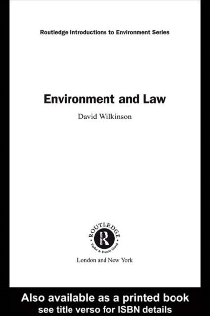 Environment and Law, PDF eBook
