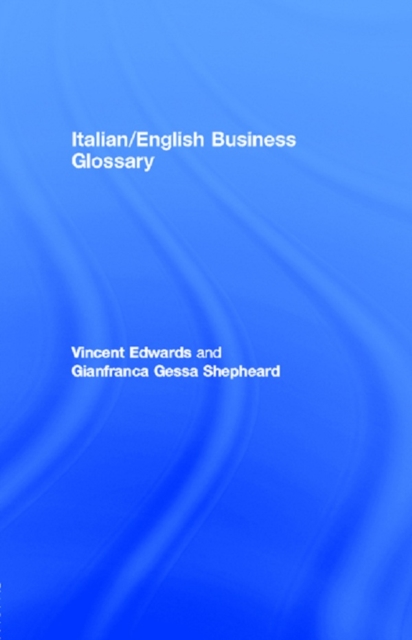 Italian/English Business Glossary, PDF eBook