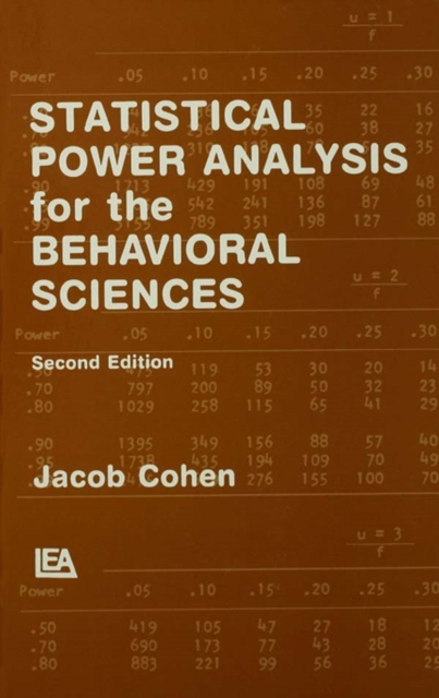 Statistical Power Analysis for the Behavioral Sciences, PDF eBook