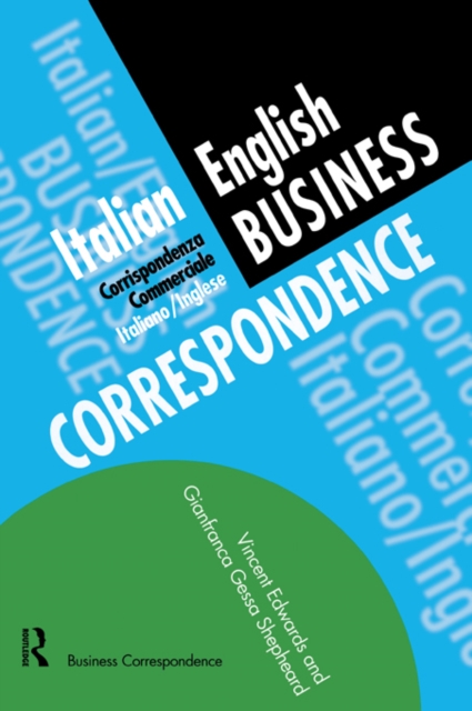 Italian/English Business Correspondence, PDF eBook