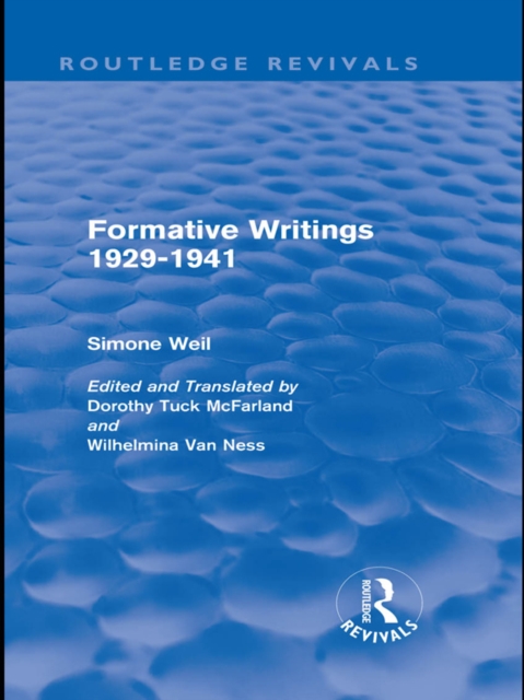 Formative Writings (Routledge Revivals), PDF eBook