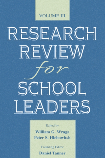 Research Review for School Leaders : Volume Iii, EPUB eBook