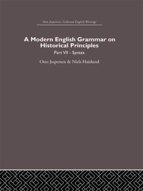 A Modern English Grammar on Historical Principles : Volume 7. Syntax, PDF eBook