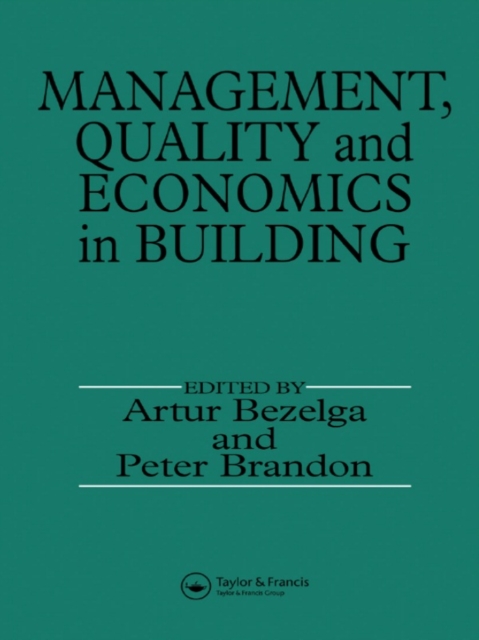 Management, Quality and Economics in Building, PDF eBook