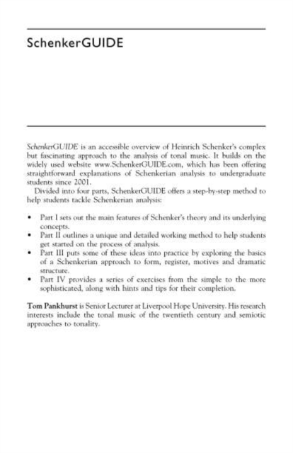 SchenkerGUIDE : A Brief Handbook and Website for Schenkerian Analysis, PDF eBook