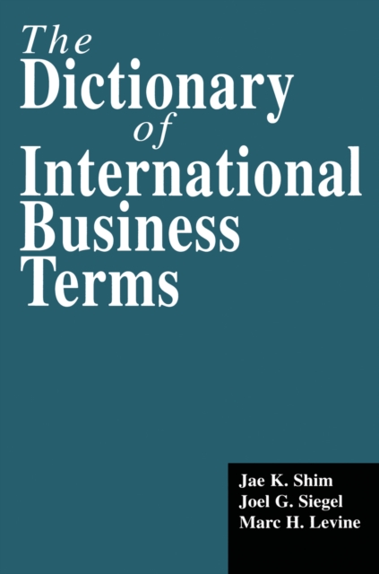 The Dictionary of International Business Terms, PDF eBook